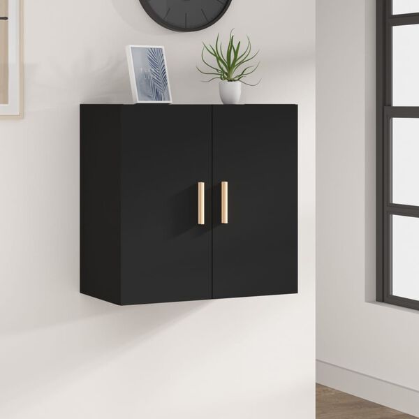 vidaXL Wall Cabinet Black 60x30x60 cm Engineered Wood