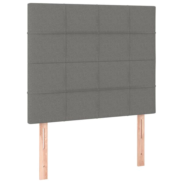 vidaXL Headboard Dark Grey 100x5x118/128 cm Fabric