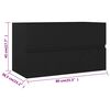 vidaXL 2 Piece Bathroom Furniture Set Black Engineered Wood