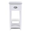 vidaXL Nightstand with 1 Drawer White