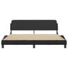 vidaXL Bed Frame "Dover" Black&White 180x200 cm King Faux Leather