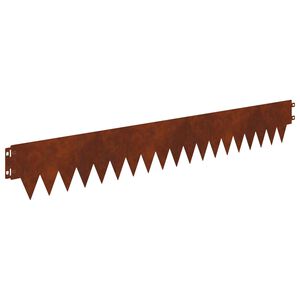vidaXL Lawn Edging 20 pcs 103 x 15 cm Steel Rusty