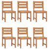 vidaXL Garden Chairs 6 pcs Solid Wood Teak