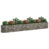 vidaXL Gabion Raised Bed Galvanised Iron 400x50x50 cm