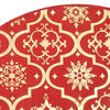 vidaXL Luxury Christmas Tree Skirt with Sock Red 90 cm Fabric