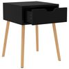 vidaXL Bedside Cabinet High Gloss Black 40x40x56 cm Engineered Wood