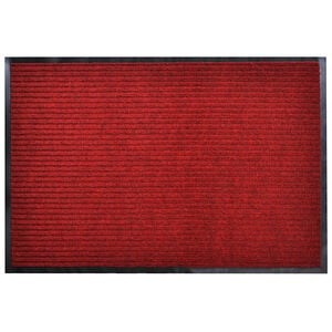vidaXL Doormat | Red | PVC backing, Polyester front | 90x60 cm | Non-slip