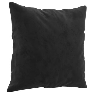vidaXL 2-Seater Sofa with Throw Pillows Black 120 cm Velvet