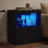 vidaXL Sideboard with LED Lights Black 60x37x67 cm