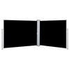 vidaXL Retractable Side Awning Black 170x1000 cm