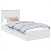 vidaXL Storage Bed with Drawer White 90 x 190 cm Engineered Wood