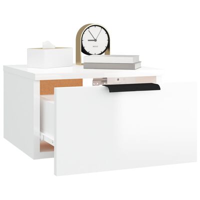 vidaXL Wall-mounted Bedside Cabinets 2 pcs High Gloss White 34x30x20 cm
