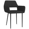 vidaXL Dining Chairs 2 pcs Black Fabric