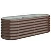 vidaXL Garden Raised Bed Galvanised Steel 114x40x36 cm Brown