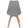vidaXL Dining Chairs 6 pcs Grey Plastic