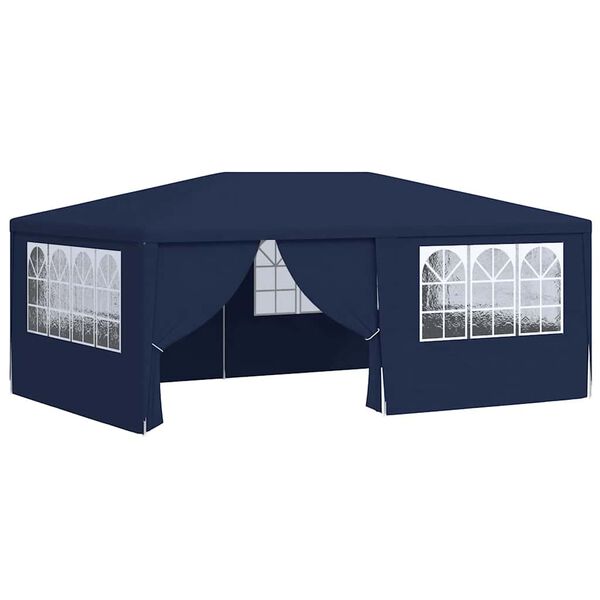vidaXL Professional Party Tent with Side Walls 4x6 m Blue 90 g/m?