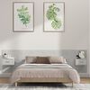 vidaXL Bed Headboard with Cabinets Concrete Grey Engineered Wood