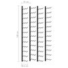 vidaXL Wall-mounted Wine Racks for 72 Bottles 2 pcs Black Iron