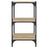 vidaXL Book Cabinet Sonoma Oak 40x33x70.5 cm Engineered Wood and Steel