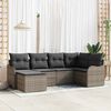 vidaXL Garden Sofa Set 6 pcs Grey Poly Rattan