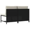vidaXL 2 Piece Garden Sofa Set with Cushions Black Poly Rattan