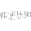 vidaXL Dog Kennel Black 19.36 m&sup2; Steel