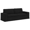 vidaXL Sofa 2 pcs Black 222 x 80 x 82 cm Fabric
