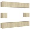 vidaXL TV Cabinet Set | Set of 6 | Sonoma oak | Engineered wood | Small