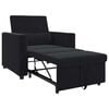 vidaXL Single Sofa Bed Reclining Black 90 x 165 x 87 cm Velvet
