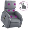 vidaXL Stand up Massage Recliner Chair Grey Faux Leather