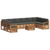 vidaXL Outdoor Sofa Set 11 pcs Natural and Anthracite