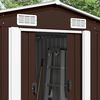 vidaXL Garden Shed 257x489x181 cm Metal Brown
