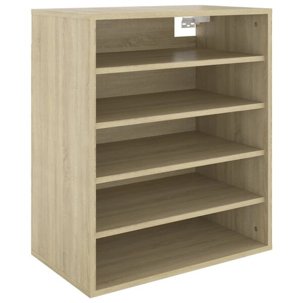 vidaXL Shoe Cabinet Sonoma Oak 60x35x70 cm Engineered Wood