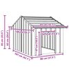 vidaXL Dog House with Roof 83x130x85 cm Galvanised Steel