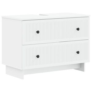 vidaXL Bathroom Sink Cabinet EDE White 82 x 41x 59 cm Engineered Wood