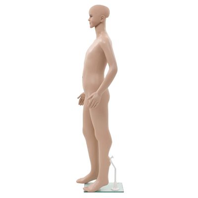 vidaXL Full Body Child Mannequin with Glass Base Beige 140 cm