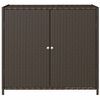 vidaXL Garden Storage Cabinet Brown 83x45x76 cm Poly Rattan
