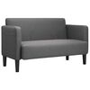 vidaXL Loveseat Sofa Dark Grey 109 cm Corduroy Fabric