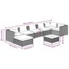 vidaXL 8 Piece Garden Lounge Set with Cushions Poly Rattan Grey