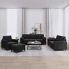 vidaXL 4 Piece Sofa Set with Pillows Black Velvet