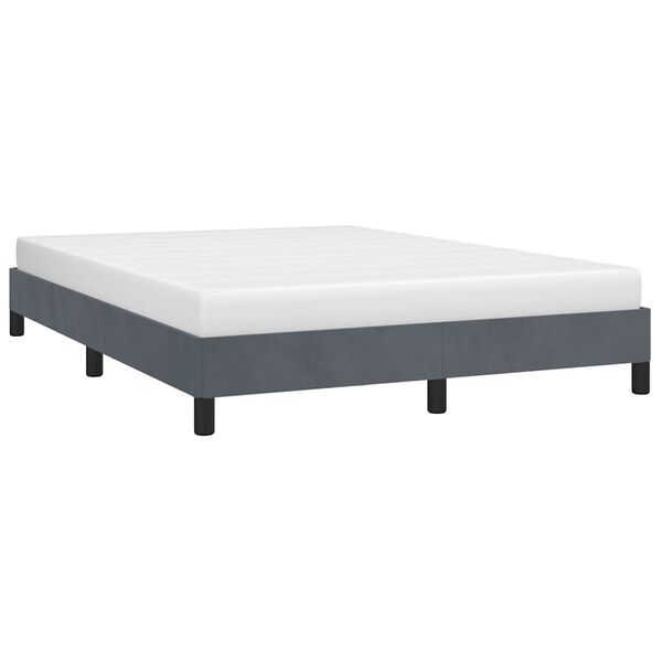 vidaXL Bed Frame without Mattress Dark Grey 137x190 cm Full Velvet
