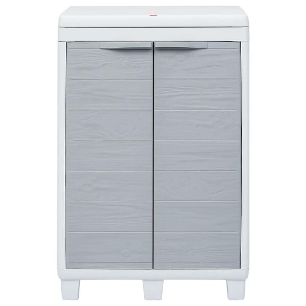 vidaXL Garden Dustbin with 3 Bags Light Grey 65x38x102 cm