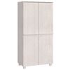 vidaXL Wardrobe | White | Solid pine wood | Medium | Wardrobe | Rectangular