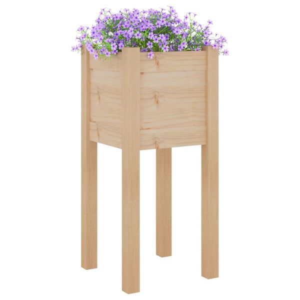 vidaXL Garden Planter 31x31x70 cm Solid Pinewood
