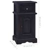 vidaXL Bedside Cabinet Light Black Coffee Solid Mahogany Wood