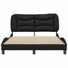 vidaXL Bed Frame without Mattress "Hvar" Black 137x190 cm Double Faux Leather