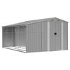 vidaXL Garden Shed Grey 277x365,5x179 cm Galvanised Steel