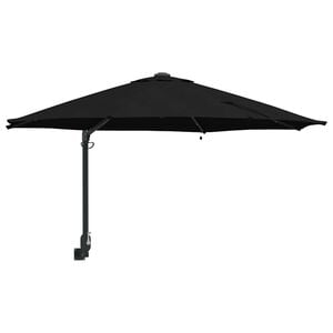 vidaXL Garden Parasol Black 248 x 248 x 148 cm Polyester and Steel