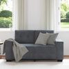 vidaXL Loveseat Sofa Dark Grey 160x77x82 cm Velvet