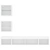 vidaXL 5 Piece TV Wall Units with LED White Engineered Wood